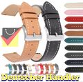 Echtleder Armband 18mm für Garmin Vivoactive, Venu, Vivomove, Fossil, Huawei uhr