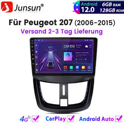 Für Peugeot 207 2006-2015 9" Android12 Autoradio GPS Navi WIFI BT Carplay 6+128G