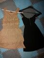 Süßes KLEIDERPAKET DAMEN 2x Minikleid Beige und Schwarz Gr. 36 Tally Weijl 