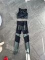 Sportlicher Zweiteiler, Legging/ Bustier, grün-schwarz, M, Hunkemöller, NEUwerti