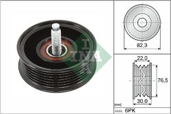 Schaeffler INA Umlenk-/Führungsrolle Keilrippenriemen 532 0922 10 für JAGUAR 2 1