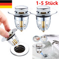 1-5 Stück Ablauf Garnitur Abfluss Stopfen Waschbecken POP UP Stöpsel Filter Sieb