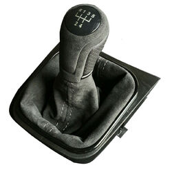 FÜR VW GOLF 5 6 EOS SCIROCCO SCHALTSACK ALCANTARA LEDER SCHALTKNAUF 5 GANG AAL