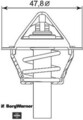 BorgWarner (Wahler) 3457.90D Thermostat für Kühlmittel Thermostat 