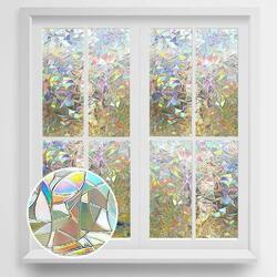 Regenbogen 3D Fensterfolie Statisch Milchglasfolie Sichtschutzfolie Folie 2m 