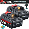 2x 18V 8,0Ah Für Makita Ersatz Akku Led BL1860B BL1850B BL1840B BL1830B BL1890B