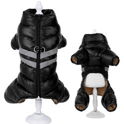 Wasserdicht Hundemantel Hundejacke Winter Overall Reflektierende Hundegeschirr