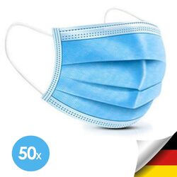 50 Einweg 3-lagig OP-Maske Atem Mund-Maske Gummiband Gesichts-Maske Hygienemaske