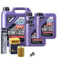 Motoröl 5W40 LIQUI MOLY 8L+HENGST Ölfilter+Cera Tec+Ölablassschraube