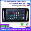 GPS NAVI Android 13 Carplay Autoradio Für Mercedes R-Class W251 R300 W164 DAB+