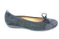 GABOR Damen Ballerina Sommerschuhe Halbschuhe Schwarz Leder UK5 Gr.38 Neu 