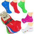 5 Paar SNEAK Sneaker Socken Füßlinge Kurzsocken Mix Farben Bamwolle Cotton