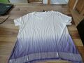 Kenny S --Blusen-T-Shirt  -Muster-Pailletten  Gr. 42 weiß/lila NEUWERTIG  