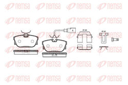 REMSA Bremsbeläge Bremsbelegsatz hinten passend für VW Transporter IV Bus