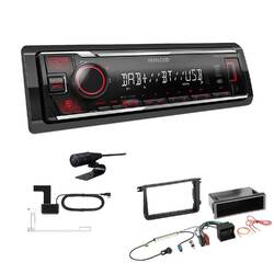 Kenwood DAB+ Media Receiver Autoradio Bluetooth für Seat Leon 2009-2012 schwarz