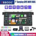 2+64G DAB Autoradio Carplay Android13 WIFI GPS Kam Für BMW E46 3er 318 320 MG ZT