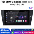 4+64G Android13 Carplay Autoradio GPS DAB WIFI Für BMW 3er E90 E91 E92 E93 SWC 