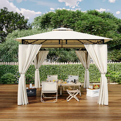 Gunji Pavillon 3x3/4/6m Gartenpavillon Partyzelt Gartenzelt Festzelt Gazebo neu