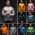 Sweatshirt Langarmshirt Pullover Rundhals Men Sport Basic Herren BOLF Unifarben 