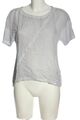 ESPRIT Kurzarm-Bluse Damen Gr. DE 34 hellgrau Casual-Look