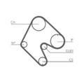 1x Zahnriemen CONTINENTAL CTAM CT540 passend für OPEL VAUXHALL