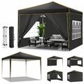 Pavillon 3x3 m Wasserdicht Faltpavillon Pop Up Partyzelt Gartenzelt UV Schutz