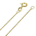 925 ECHT SILBER, GOLD *** Kette Kugelkette vergoldet massiv 36-38-40-42-45-60 cm