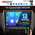 2+64GB DAB+ Android13 Autoradio KAM Für Toyota Avensis 2003-2008 Carplay GPS SAT