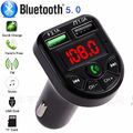 KFZ Bluetooth5.0 FM Transmitter Auto Radio MP3 Player Dual USB Ladegerät Adapter