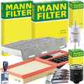 MANN FILTERSET+BOSCH ZÜNDKERZEN für 1.4+16V VW GOLF 5 6 CADDY 3 SEAT ALTEA 5P