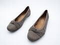 Gabor Damen Ballerina Halbschuh Slipper Schlupfschuh grau Gr40,5 EU Art 16280-80