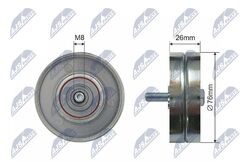 NTY Umlenk-/Führungsrolle Keilrippenriemen RNK-VV-013 für VOLVO S40 1 644 V40