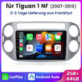 CARPLAY Android 13 WIFI Für VW Tiguan 1 NF 2007-2016 AUTORADIO ANDROID AUTO 64GB