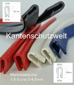 Kantenschutzprofil Kantenschutz Keder Profil Klemmprofil Gummi Blech PVC 1,5-4,5