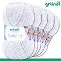 Gründl 5 x 100 g Shetland Stricken Wolle Wintergarn kuschelweich 15 Farben