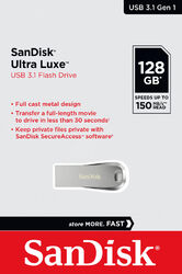 SANDISK USB 3.1 Speicherstick, Stick, 128GB, Ultra Luxe