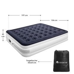 Luftmatratze Luftbett selbstaufblasend Campingbett Gästebett Reisebett Juskys®✔️ Integrierte Pumpe ✔️ 1 | 2 Personen ✔️ Tragetasche