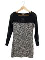 S.OLIVER Kleid Leopard Schwarz Beige Mini Gr.34 Freizeit