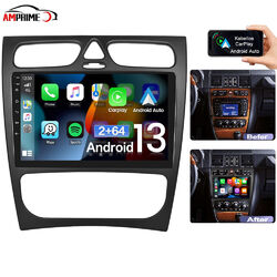 9" Android 13 Autoradio GPS NAVI 2+64GB für Mercedes Benz C-Klasse W203 CarPlay