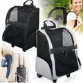 2IN1 Hunde Katzen Tragetasche Trolley Rucksack Haustier Tasche Transport Box