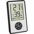 TFA Dostmann Thermo-Hygrometer digital silber mit farbigen Komfortzonen