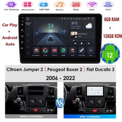 9'' Android 12 Autoradio Navi für FIAT Ducato mit Wireless Carplay DSP GPS 128GB