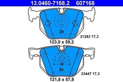 ATE Bremsbelagsatz, Scheibenbremse 13.0460-7168.2 für BMW