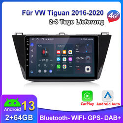 Autoradio Für VW Tiguan 2016-2020 Carplay Android 13 GPS NAVI SWC RDS DAB+ 2+64G