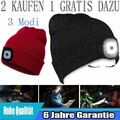 LED Wintermütze warme Strickmütze mit aufladbar Licht USB Beanie Portwest Mütze