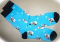 1 Paar Herren Socken Welsh Corgi Hund Hunde blau weiß schwarz Gr. 43 - 46 NEU