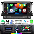 Android 14 4+64G Für Golf 5 6 Polo Touran Caddy Jetta Autoradio Carplay GPS NAVI