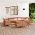 Garten Lounge Set Gartenmöbel Sofa Sitzgruppe 12-tlg. Kiefer Massivholz vidaXL