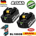 2X 8000mAh Akku Für Makita 18V 8.0Ah BL1860B BL1850 BL1840 BL1830 Akku Lithium