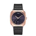 Men Classic Retro Square Dial Leather Band Watch Casual Quartz Analog Wristwatch